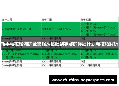 新手马拉松训练全攻略从基础到完赛的详细计划与技巧解析 新手马拉松训练全攻略从基础到完赛的详细计划与技巧解析
