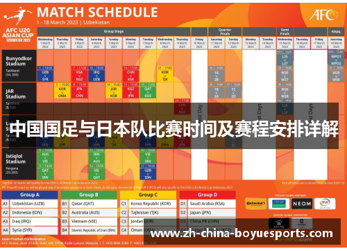 中国国足与日本队比赛时间及赛程安排详解 中国国足与日本队比赛时间及赛程安排详解