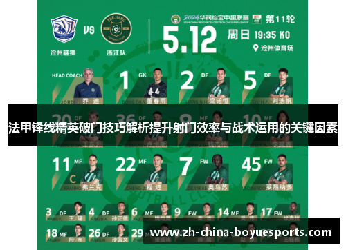 法甲锋线精英破门技巧解析提升射门效率与战术运用的关键因素