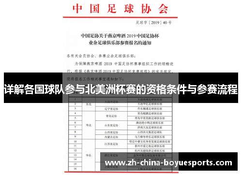 详解各国球队参与北美洲杯赛的资格条件与参赛流程 详解各国球队参与北美洲杯赛的资格条件与参赛流程